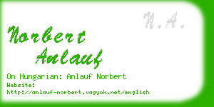 norbert anlauf business card